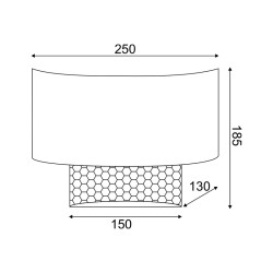 Аплик NISYROS зелен 25см диаметър